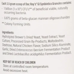 Doc Roy's GI Synbiotics for Dogs and Cats, 454 gm Granules