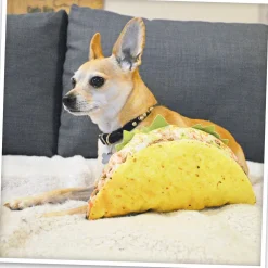 Doggijuana Get the Munchies Refillable Juananip Taco Squeaky Plush Dog Toy