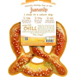 Doggijuana Tuffer Chewer Refillable Juananip Pretzel Tough Squeaky Dog Plush Toy, 1 count