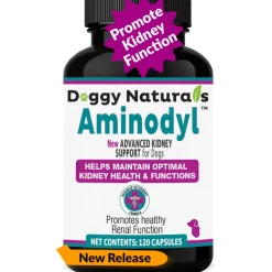 Doggy Naturals Aminodyl Advanced Kidney Support for Dogs & Cats, 120 capsules