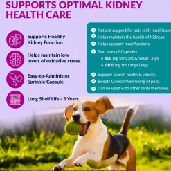 Doggy Naturals Aminodyl Advanced Kidney Support for Dogs & Cats, 120 capsules