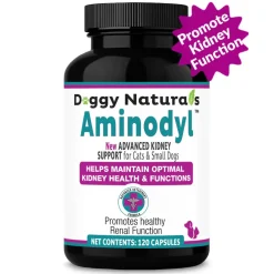 Doggy Naturals Aminodyl Advanced Kidney Support for Dogs & Cats, 120 capsules