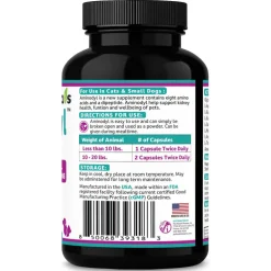Doggy Naturals Aminodyl Advanced Kidney Support for Dogs & Cats, 120 capsules
