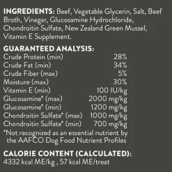 Dogswell Jerky Hip & Joint Beef Recipe Grain-Free Treats for Dogs 10 oz