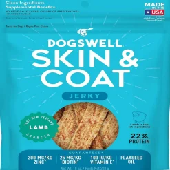 Dogswell Jerky Skin & Coat Lamb Grain-Free Treats for Dogs 10 oz