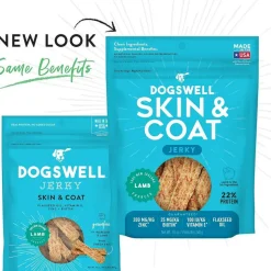 Dogswell Jerky Skin & Coat Lamb Grain-Free Treats for Dogs 10 oz