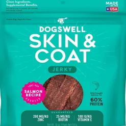 Dogswell Jerky Skin & Coat Salmon Grain-Free Treats for Dogs