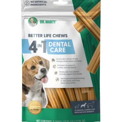 Dr. Marty Better Life Chews 4 in 1 Dental Care Sticks for Medium Dogs, 24-59 lbs