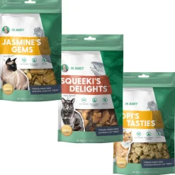 Dr. Marty Freeze Dried Raw Cat Treat Bundle - Chicken Liver, Chicken Breast and Salmon