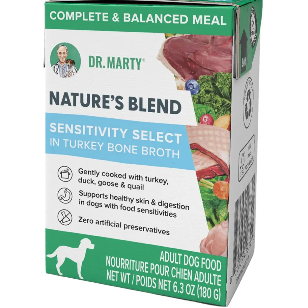 Dr. Marty Nature's Blend Sensitivity Select in Turkey Bone Broth Wet Dog Food, 6.3-oz, case of 12