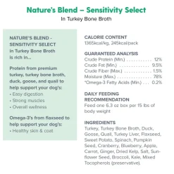 Dr. Marty Nature's Blend Sensitivity Select in Turkey Bone Broth Wet Dog Food, 6.3-oz, case of 12
