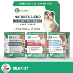 Dr. Marty Nature's Blend Turkey Bone Broth Wet Dog Food Variety Pack, 6.3 oz, Case of 12