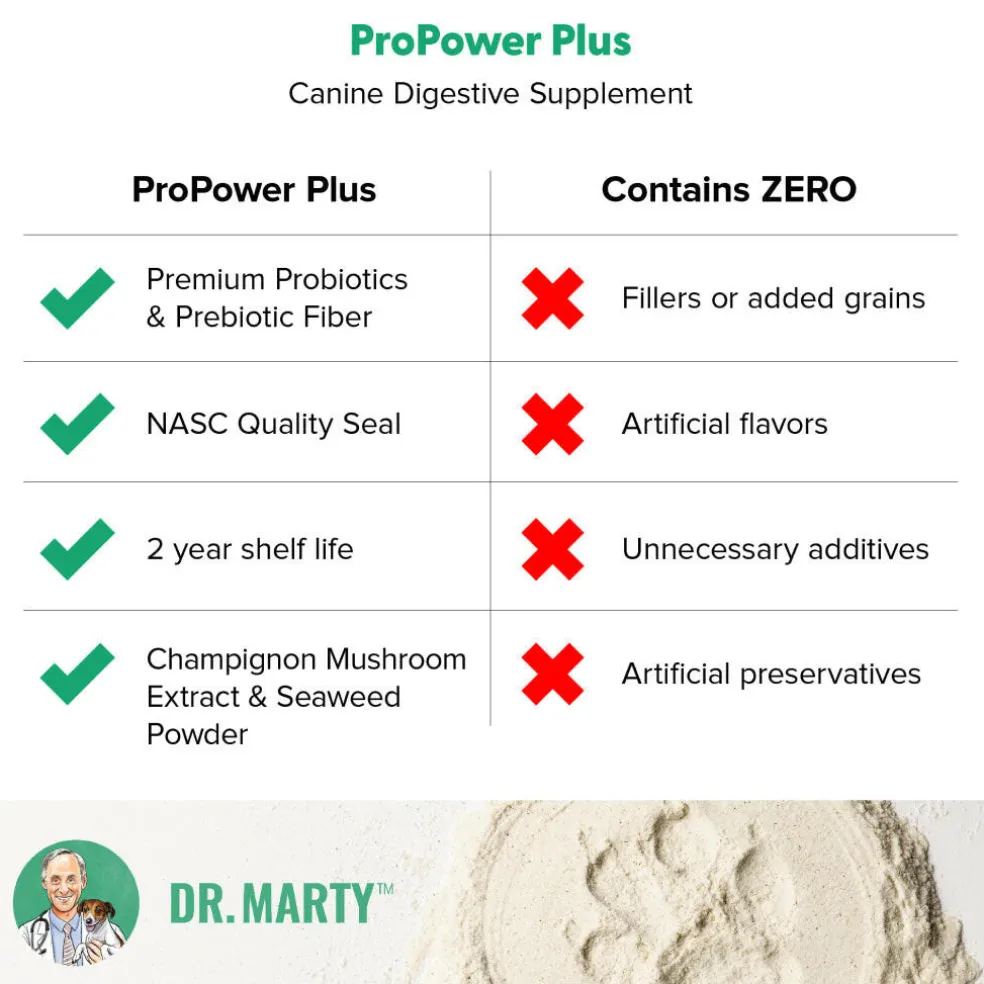 Dr. Marty ProPower Plus Canine Digestive Support Powder for Dogs, 2.2 oz