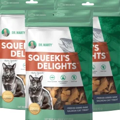 Dr. Marty Squeeki's Delights Freeze-Dried Raw Salmon Cat Treats, 4oz