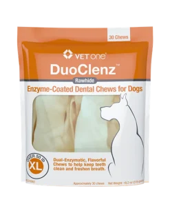 DuoClenz Enzyme-Coated Rawhide Dental Chews for Dogs