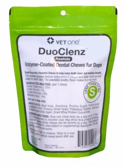 DuoClenz Enzyme-Coated Rawhide Dental Chews for Dogs