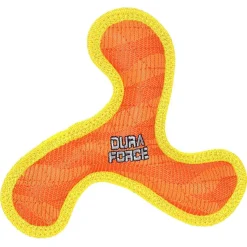 Duraforce Jr Boomerang Dog Toy Orange & Yellow