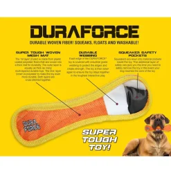 Duraforce Jr Boomerang Dog Toy Orange & Yellow