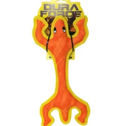 Duraforce Lizard Tiger Pink Orange & Yellow Dog Toy