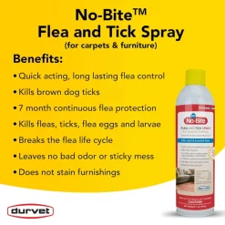 Durvet No-Bite IGR Flea & Tick Spray for Carpets & Furniture (16 oz)