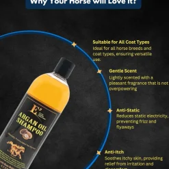 E3 Argan Oil Shampoo for Horses (32 oz)