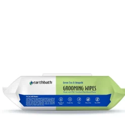 Earthbath Green Tea & Awapuhi Grooming Wipes for Dogs & Cats (100 ct)