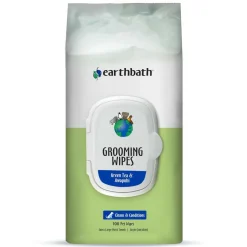 Earthbath Green Tea & Awapuhi Grooming Wipes for Dogs & Cats (100 ct)