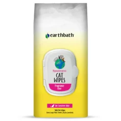 Earthbath Hypo-Allergenic Fragrance-Free Cat Grooming Wipes (100 ct)