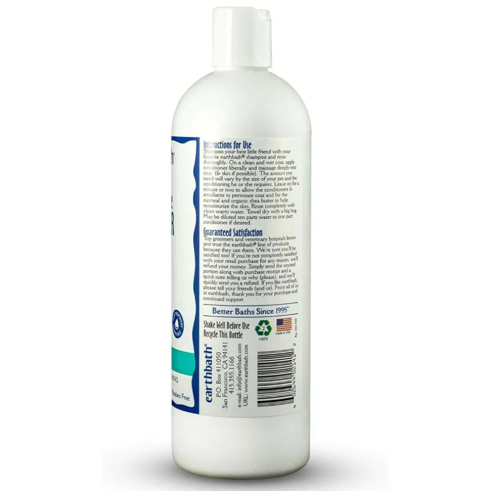 Earthbath Oatmeal & Aloe Fragrance-Free Conditioner for Dogs & Cats (16 oz)