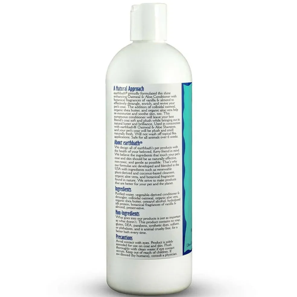 Earthbath Oatmeal & Aloe Vanilla & Almond Conditioner for Dogs & Cats (16 oz)