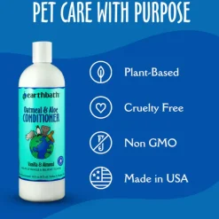 Earthbath Oatmeal & Aloe Vanilla & Almond Conditioner for Dogs & Cats (16 oz)