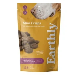 Earthly Pet Mini Crisps Air Puffed Millet & Pork Dog Treats (2.5 oz)