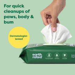 Earth Rated Hypoallergenic Dog Grooming Wipes, Lavender Scented (100 count)