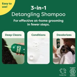 Earth Rated 3-in-1 Curly Coat White Tea & Basil Shampoo & Conditioner for Dogs (16 oz)