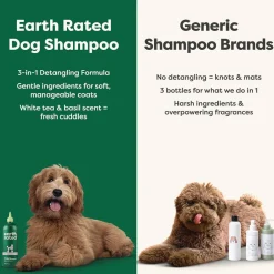 Earth Rated 3-in-1 Curly Coat White Tea & Basil Shampoo & Conditioner for Dogs (16 oz)
