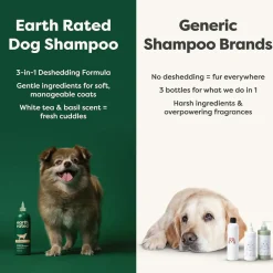 Earth Rated 3-in-1 Double Coat White Tea & Basil Shampoo & Conditioner for Dogs (16 oz)