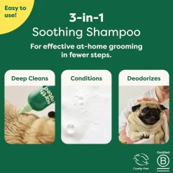 Earth Rated 3-in-1 Short Coat White Tea & Basil Shampoo & Conditioner for Dogs (16 oz)