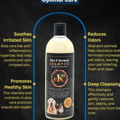 E3 K9 Aloe & Oatmeal Shampoo for Dogs (16 oz)