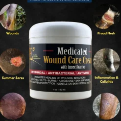 E3 Medicated Wound Cream with Insect Barrier for Horses (6 oz)