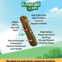 Emerald Pet Feline Dental Stixx with Chicken & Pumpkin Dental Cat Treats (3.6 oz)