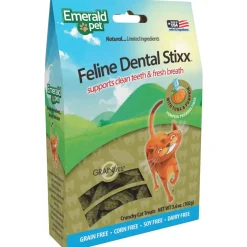 Emerald Pet Feline Dental Stixx with Tuna & Pumpkin Dental Cat Treats (3.6 oz)