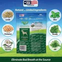 Emerald Pet Fresh Smileezz Grain-Free Mini Dental Dog Treats, 160-count