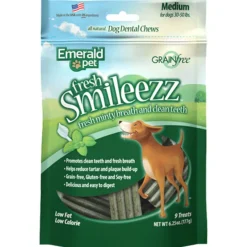 Emerald Pet Fresh Smileezz Grain-Free Medium Dental Dog Treats