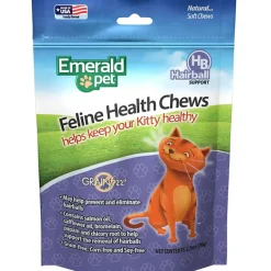 Emerald Pet Hairball Support Grain-Free Cat Soft Chews, 2.5-oz