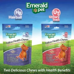 Emerald Pet Hairball Support Grain-Free Cat Soft Chews, 2.5-oz