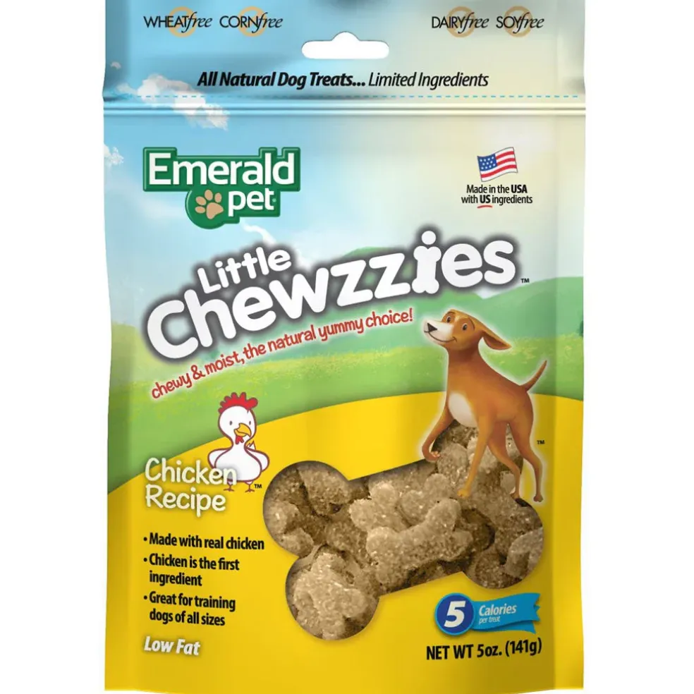 Emerald Pet Little Chewzzies Chicken Recipe Dog Treats, 5-oz