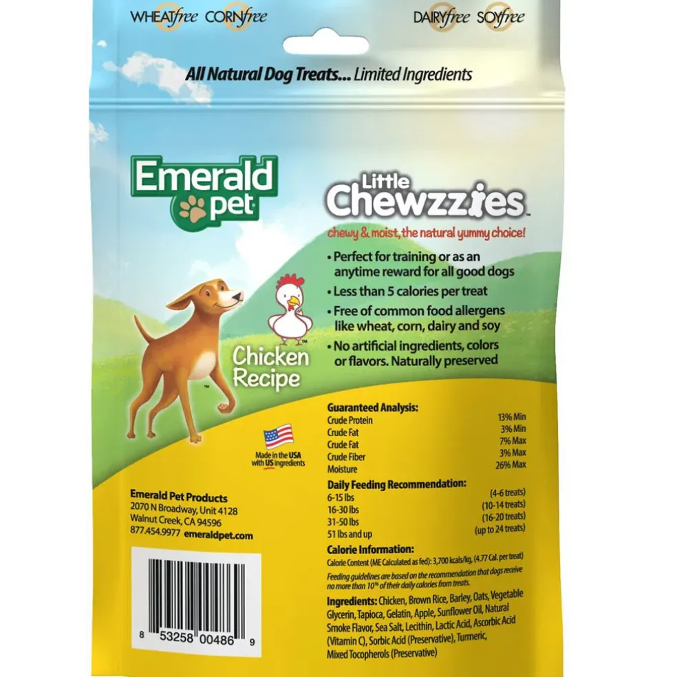 Emerald Pet Little Chewzzies Chicken Recipe Dog Treats, 5-oz