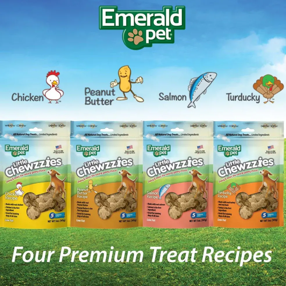 Emerald Pet Little Chewzzies Chicken Recipe Dog Treats, 5-oz