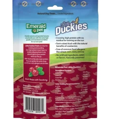 Emerald Pet Little Duckies Grain-Free with Duck & Cranberry Dog Treats, 5-oz