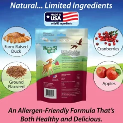Emerald Pet Little Duckies Grain-Free with Duck & Cranberry Dog Treats, 5-oz